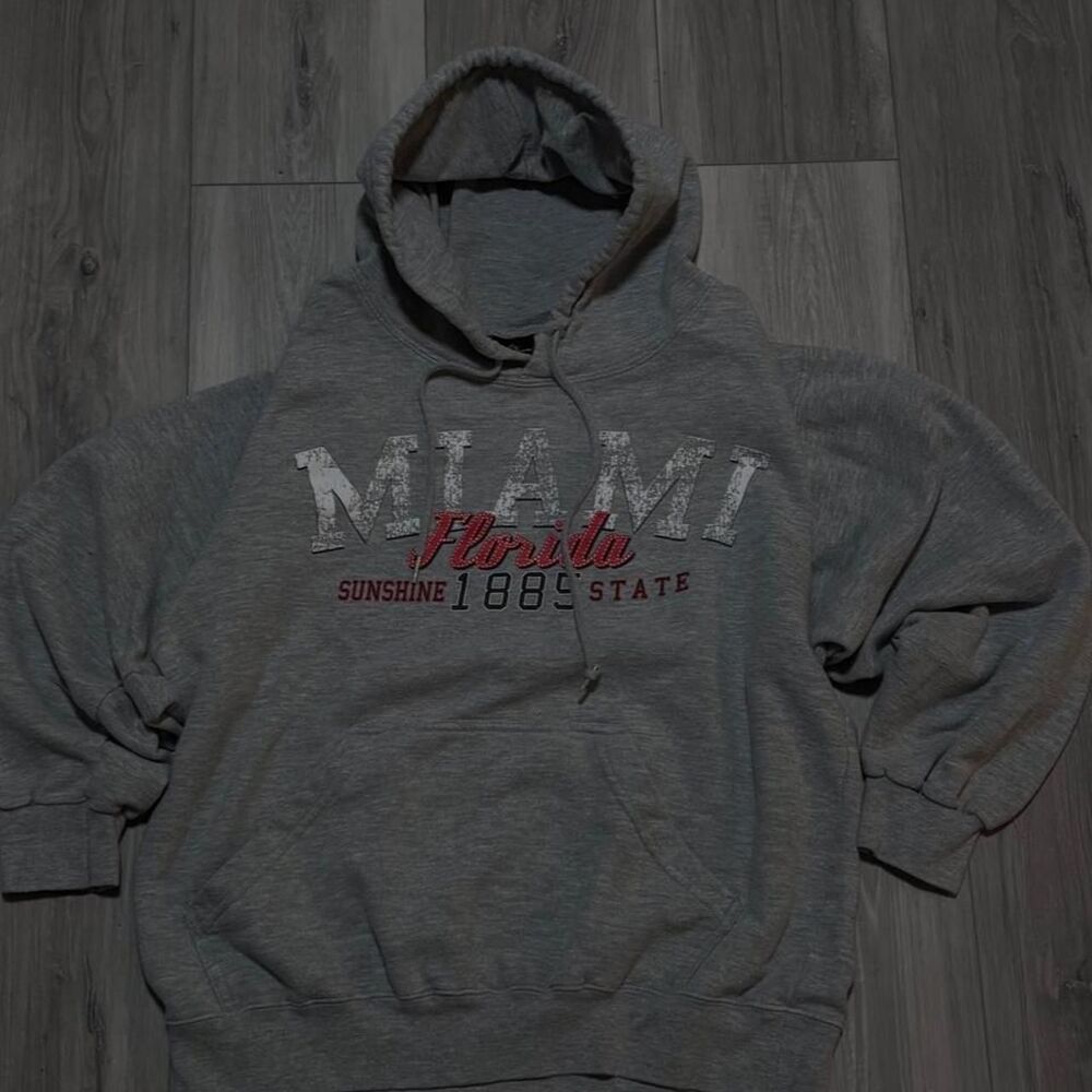 Miami Florida grey hoodie